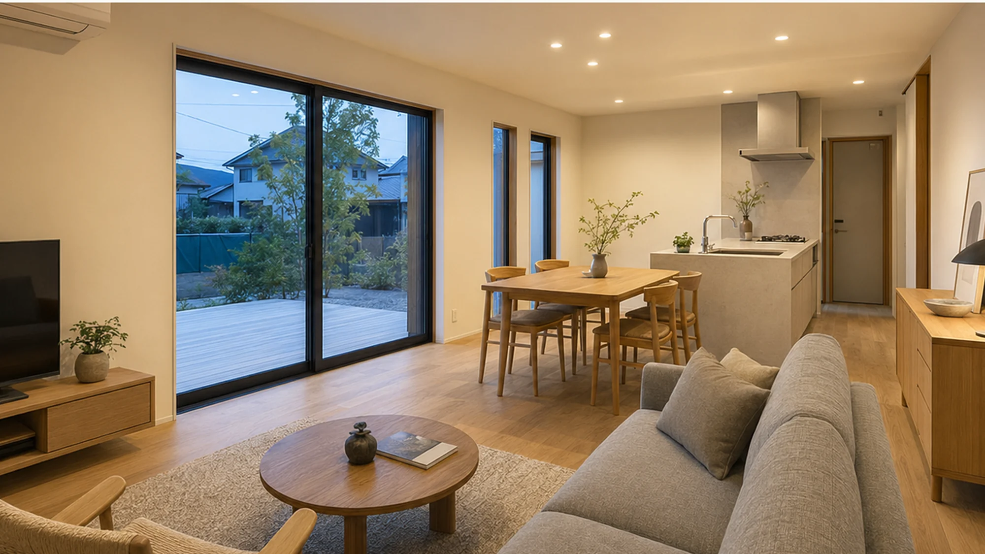 NEST リビング ── 広さを集めた大きなLDK|秀光ビルド徳島店
